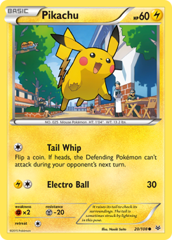 Pikachu z edície Roaring Skies, karta č.20