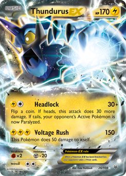 Thundurus-EX z edície Roaring Skies, karta č.26