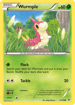 Wurmple z edície Roaring Skies, karta č.3