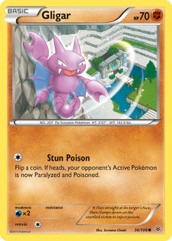 Gligar z edície Roaring Skies, karta č.36