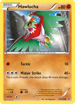 Hawlucha z edície Roaring Skies, karta č.39