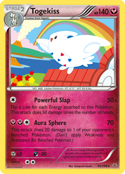 Togekiss z edície Roaring Skies, karta č.45