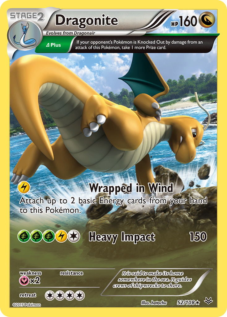 Dragonite z edície Roaring Skies, karta č.52
