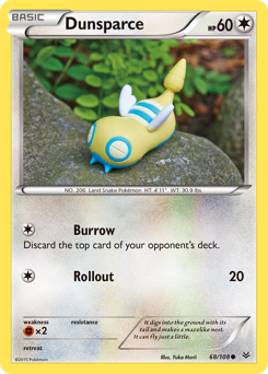 Dunsparce z edície Roaring Skies, karta č.68