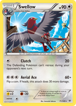 Swellow z edície Roaring Skies, karta č.71