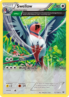 Swellow z edície Roaring Skies, karta č.72