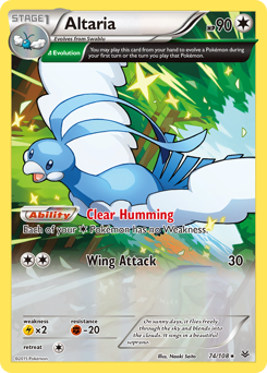 Altaria z edície Roaring Skies, karta č.74