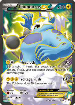 Thundurus-EX z edície Roaring Skies, karta č.98