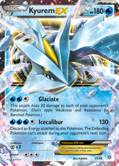 Kyurem-EX z edície Ancient Origins, karta č.25