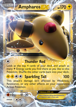 Ampharos-EX z edície Ancient Origins, karta č.27