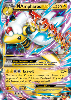 M Ampharos-EX z edície Ancient Origins, karta č.28