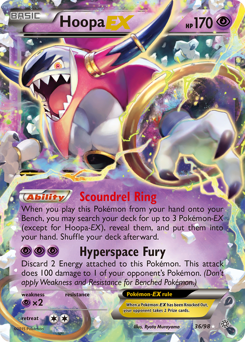 Hoopa-EX z edície Ancient Origins, karta č.36
