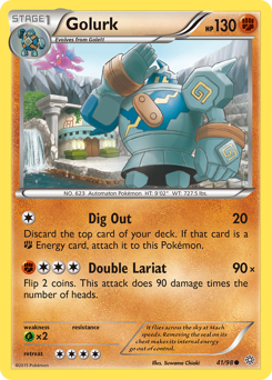 Golurk z edície Ancient Origins, karta č.41