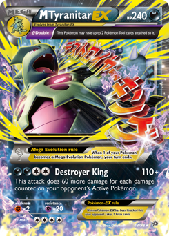 M Tyranitar-EX z edície Ancient Origins, karta č.43