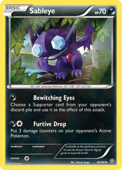Sableye z edície Ancient Origins, karta č.44