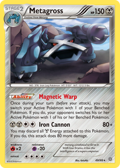 Metagross z edície Ancient Origins, karta č.49