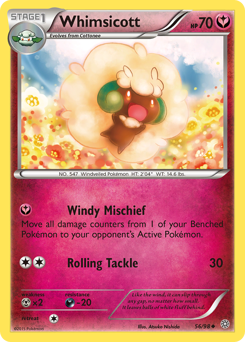 Whimsicott z edície Ancient Origins, karta č.56
