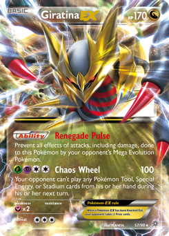 Giratina-EX z edície Ancient Origins, karta č.57