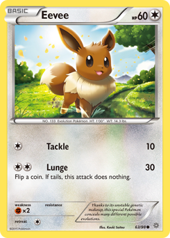 Eevee z edície Ancient Origins, karta č.63