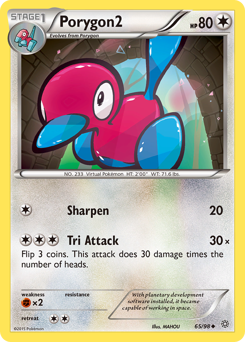 Porygon2 z edície Ancient Origins, karta č.65