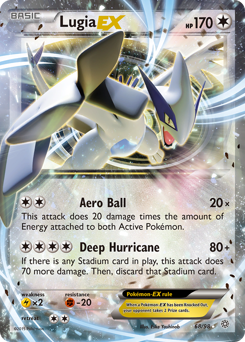 Lugia-EX z edície Ancient Origins, karta č.68