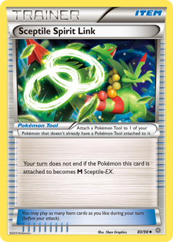 Sceptile Spirit Link z edície Ancient Origins, karta č.80