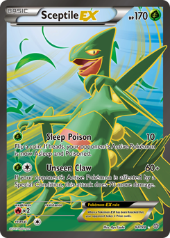 Sceptile-EX z edície Ancient Origins, karta č.84