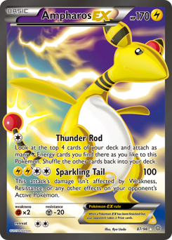 Ampharos-EX z edície Ancient Origins, karta č.87