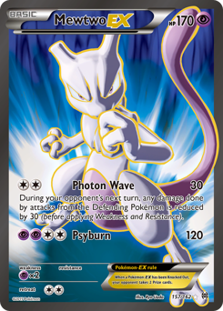 Mewtwo-EX z edície BREAKthrough, karta č.157