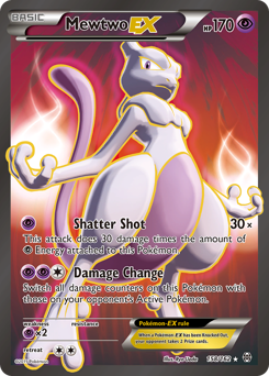 Mewtwo-EX z edície BREAKthrough, karta č.158