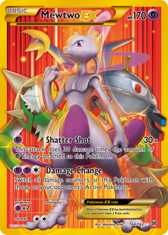 Mewtwo-EX z edície BREAKthrough, karta č.164