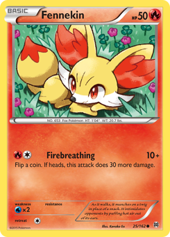 Fennekin z edície BREAKthrough, karta č.25