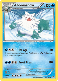 Abomasnow z edície BREAKthrough, karta č.40