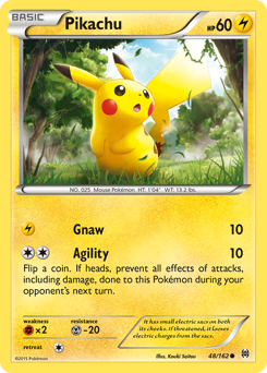 Pikachu z edície BREAKthrough, karta č.48