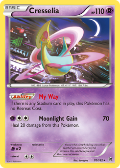 Cresselia z edície BREAKthrough, karta č.70