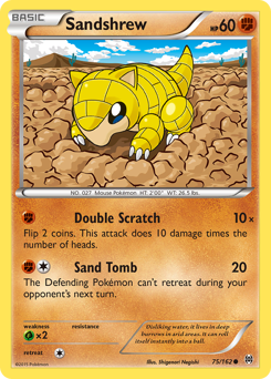 Sandshrew z edície BREAKthrough, karta č.75