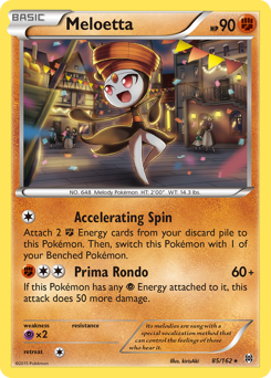 Meloetta z edície BREAKthrough, karta č.85