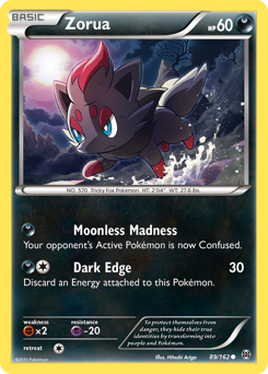 Zorua z edície BREAKthrough, karta č.89