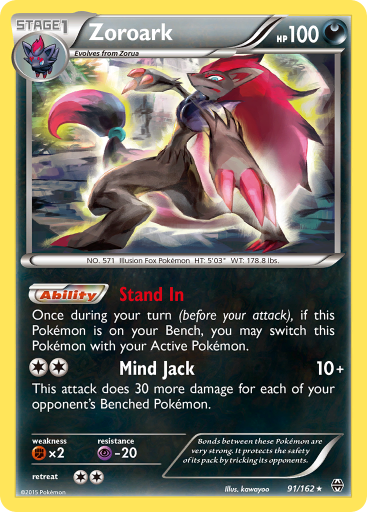 Zoroark z edície BREAKthrough, karta č.91