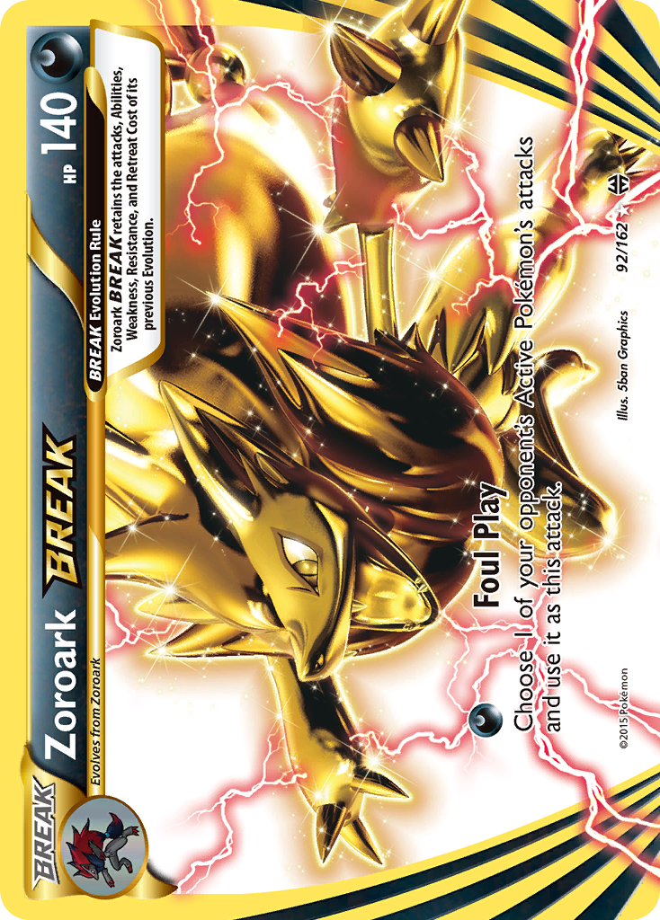 Zoroark BREAK z edície BREAKthrough, karta č.92