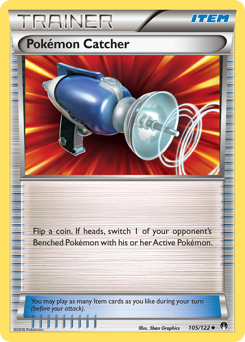 Pokémon Catcher z edície BREAKpoint, karta č.105