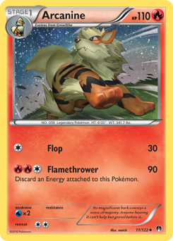 Arcanine z edície BREAKpoint, karta č.11