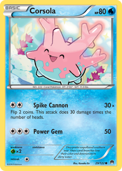 Corsola z edície BREAKpoint, karta č.29