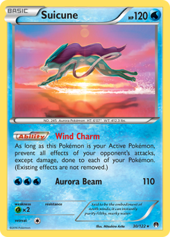 Suicune z edície BREAKpoint, karta č.30
