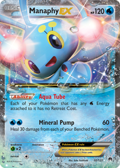 Manaphy-EX z edície BREAKpoint, karta č.32