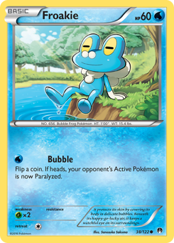 Froakie z edície BREAKpoint, karta č.38