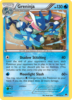 Greninja z edície BREAKpoint, karta č.40