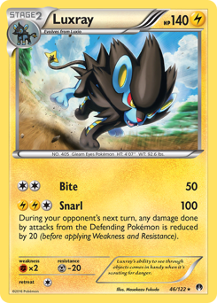 Luxray z edície BREAKpoint, karta č.46