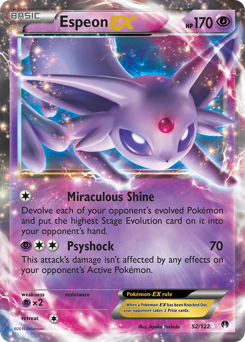 Espeon-EX z edície BREAKpoint, karta č.52