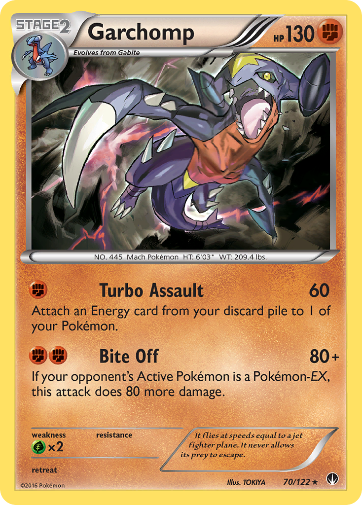 Garchomp z edície BREAKpoint, karta č.70